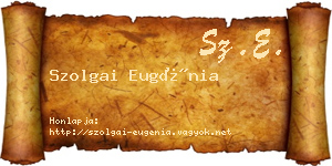Szolgai Eugénia névjegykártya